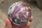 Polished Rubellite Pink Tourmaline Spheres x 3 From Madagascar - Toprock Gemstones and Minerals 