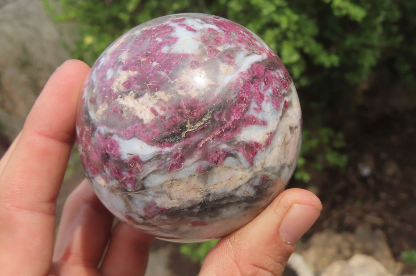 Polished Rubellite Pink Tourmaline Spheres x 3 From Madagascar - Toprock Gemstones and Minerals 