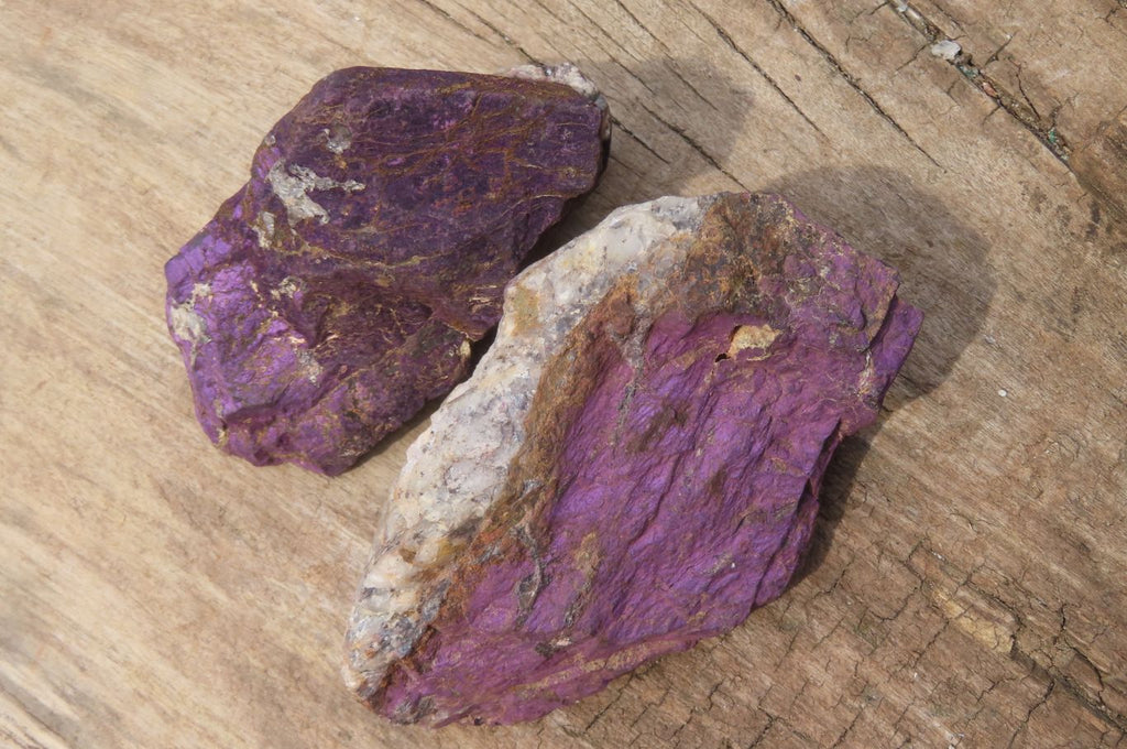 Natural Metallic Purpurite Cobbed Specimens x 6 From Erongo, Namibia - Toprock Gemstones and Minerals 