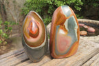Polished Polychrome Jasper Standing Free Forms x 4 From Madagascar - Toprock Gemstones and Minerals 