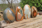 Polished Polychrome Jasper Standing Free Forms x 4 From Madagascar - Toprock Gemstones and Minerals 