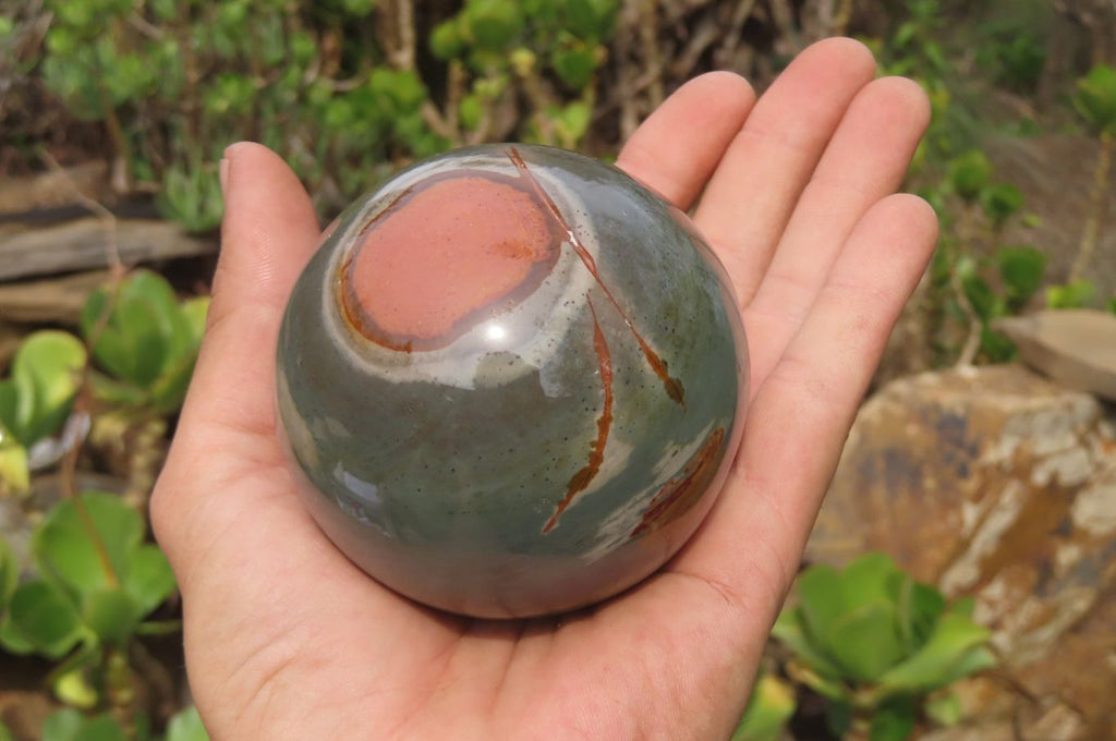 Polished Polychrome Jasper Spheres x 2 From Madagascar - Toprock Gemstones and Minerals 