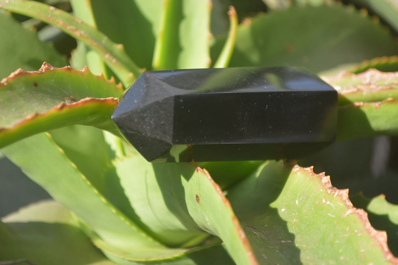 Polished Black Basalt Points x 6 From Madagascar - Toprock Gemstones and Minerals 