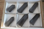 Polished Black Basalt Points x 6 From Madagascar - Toprock Gemstones and Minerals 