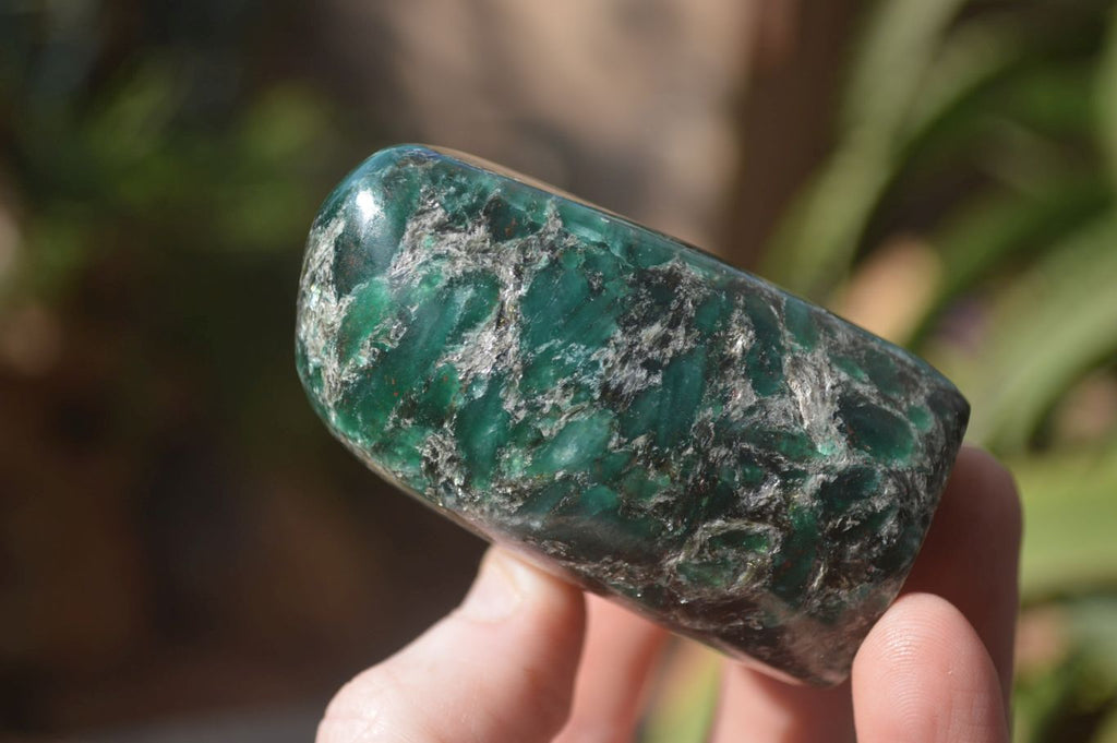 Polished Rare Emerald Mica In Matrix Standing Free Forms x 3 From Mutoko, Zimbabwe - Toprock Gemstones and Minerals 