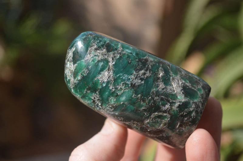 Polished Rare Emerald Mica In Matrix Standing Free Forms x 3 From Mutoko, Zimbabwe - Toprock Gemstones and Minerals 