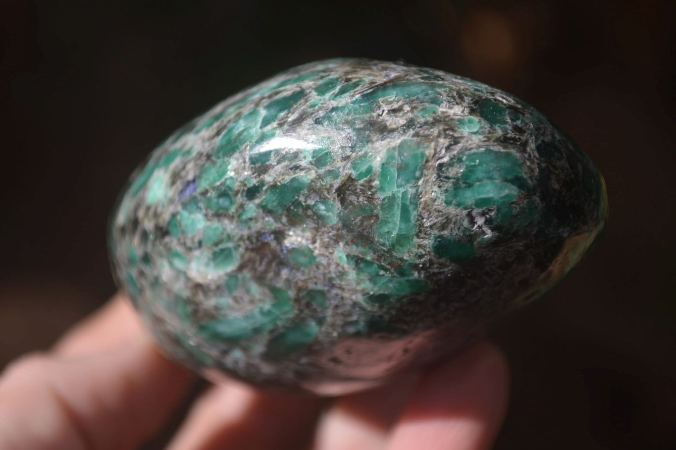 Polished Rare Emerald Mica In Matrix Standing Free Forms x 3 From Mutoko, Zimbabwe - Toprock Gemstones and Minerals 