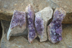 Natural Zululand Amethyst Agate Plate Specimens x 24 From South Africa - Toprock Gemstones and Minerals 