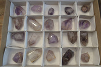 Polished Window Amethyst Quartz Crystals x 20 From Akansobe, Madagascar - Toprock Gemstones and Minerals 