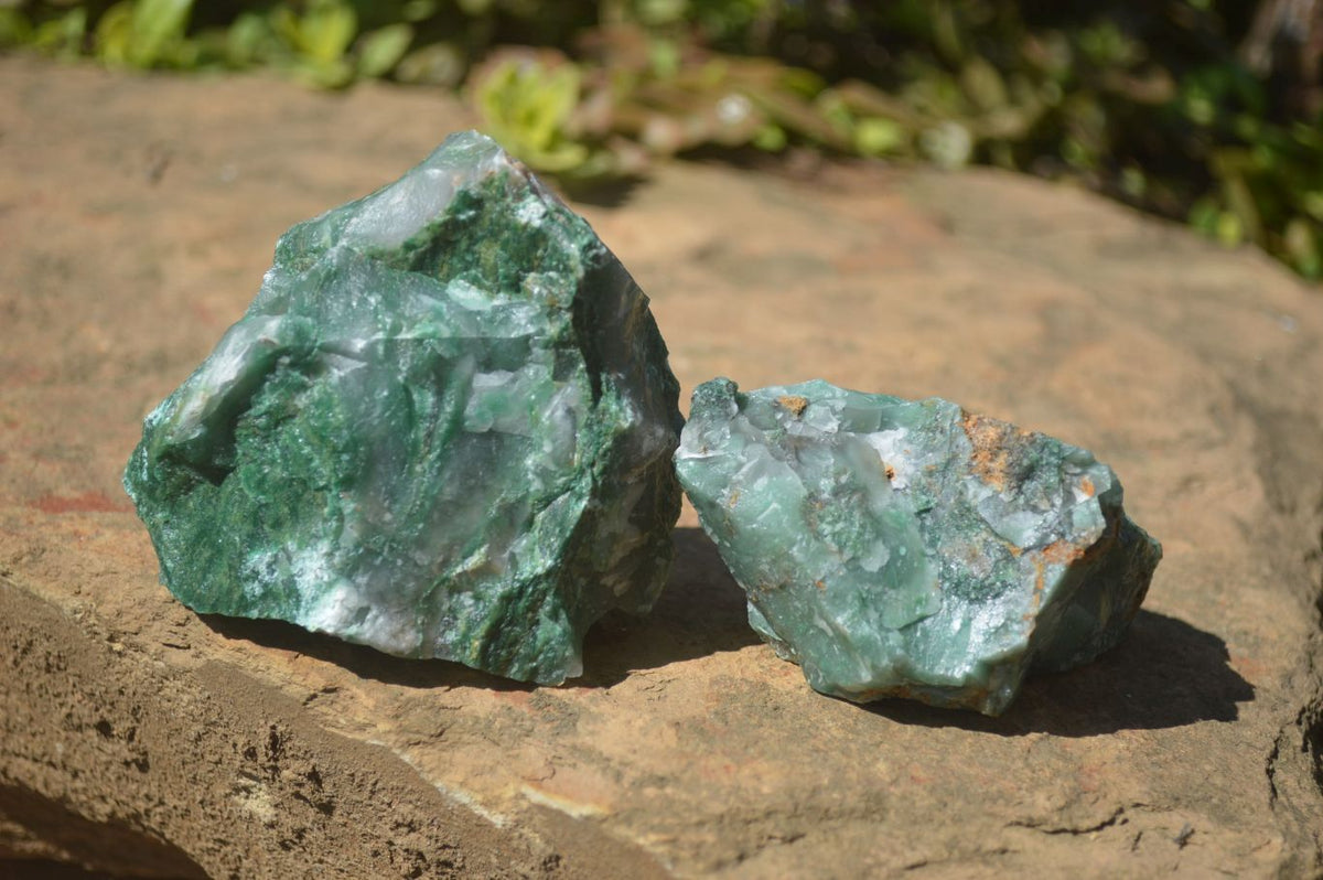 Natural Swazi Jade Cobbed Specimens x 12 from Swaziland - Toprock Gemstones and Minerals 