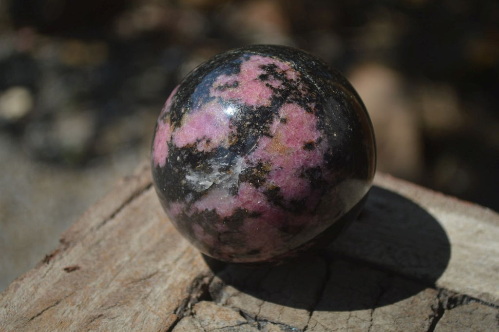 Polished Rhodonite Spheres x 3 From Madagascar - Toprock Gemstones and Minerals 