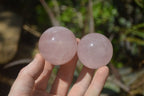 Polished Rose Quartz Spheres x 6 From Madagascar - Toprock Gemstones and Minerals 