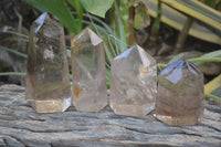 Polished Smokey Quartz Crystal Points x 4 From Madagascar - Toprock Gemstones and Minerals 
