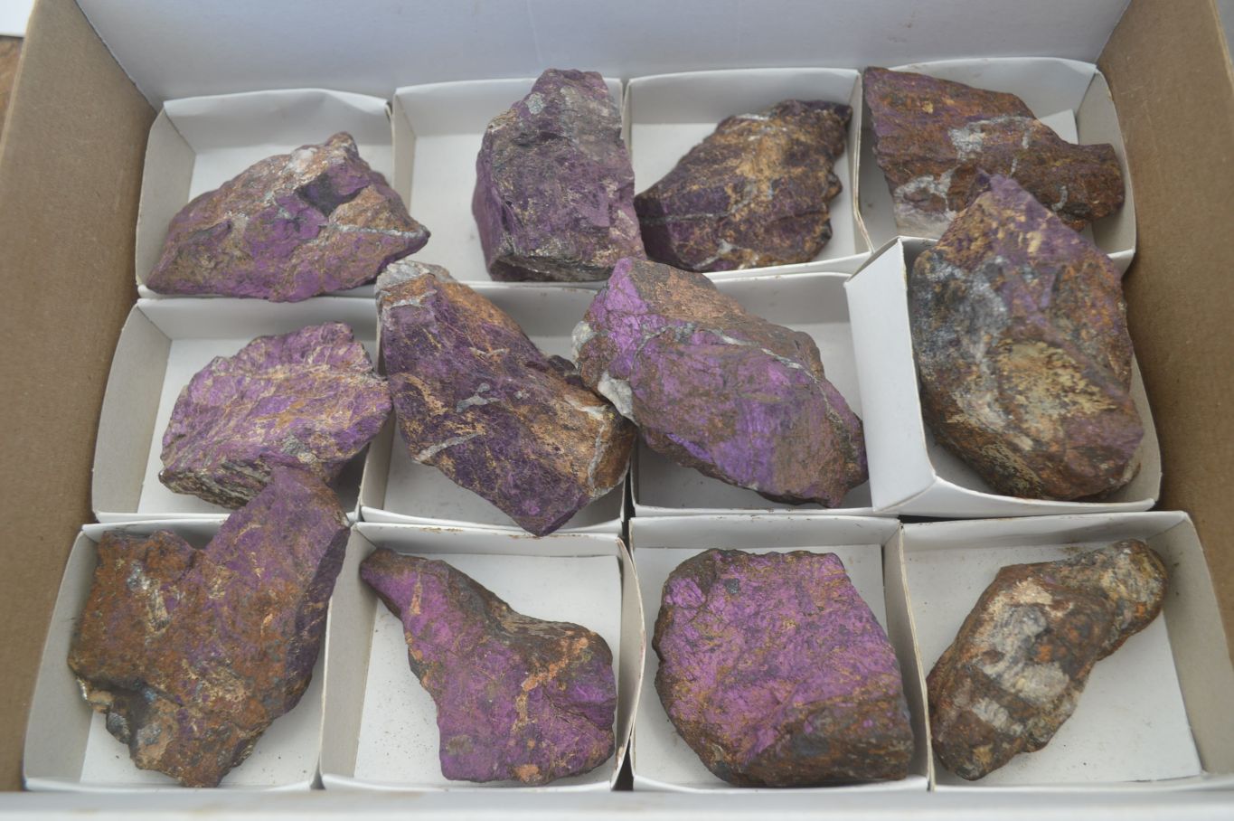 Natural Metallic Purpurite Cobbed Specimens x 12 From Erongo, Namibia - Toprock Gemstones and Minerals 