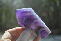 Polished Chevron Amethyst Points x 6 From Zambia - Toprock Gemstones and Minerals 