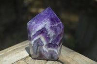 Polished Chevron Amethyst Points x 6 From Zambia - Toprock Gemstones and Minerals 