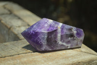 Polished Chevron Amethyst Points x 6 From Zambia - Toprock Gemstones and Minerals 