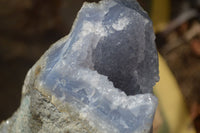 Natural Blue Lace Agate Geode Specimens x 2 From Nsanje, Malawi - Toprock Gemstones and Minerals 