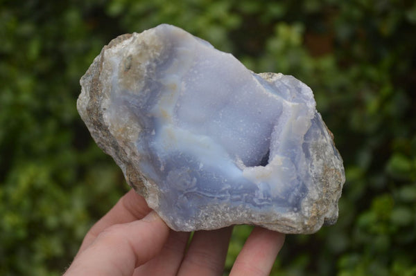 Natural Blue Lace Agate Geode Specimens x 2 From Nsanje, Malawi - Toprock Gemstones and Minerals 