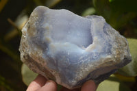 Natural Blue Lace Agate Geode Specimens x 2 From Nsanje, Malawi - Toprock Gemstones and Minerals 