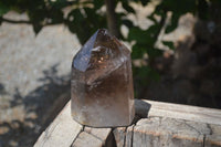Polished Smokey Window Quartz Crystal x 1 From Madagascar - Toprock Gemstones and Minerals 