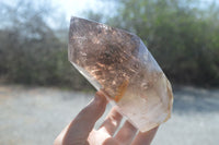 Polished Smokey Window Quartz Crystal x 1 From Madagascar - Toprock Gemstones and Minerals 