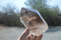 Polished Smokey Window Quartz Crystal x 1 From Madagascar - Toprock Gemstones and Minerals 
