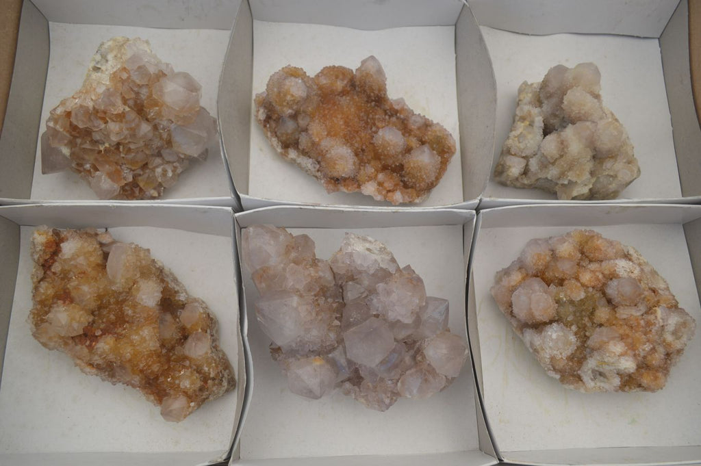 Natural Spirit Quartz Clusters x 6 From Boekenhouthoek, South Africa - Toprock Gemstones and Minerals 