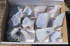 Natural Etched Blue Chalcedony Specimens x 12 From Nsanje, Malawi - Toprock Gemstones and Minerals 