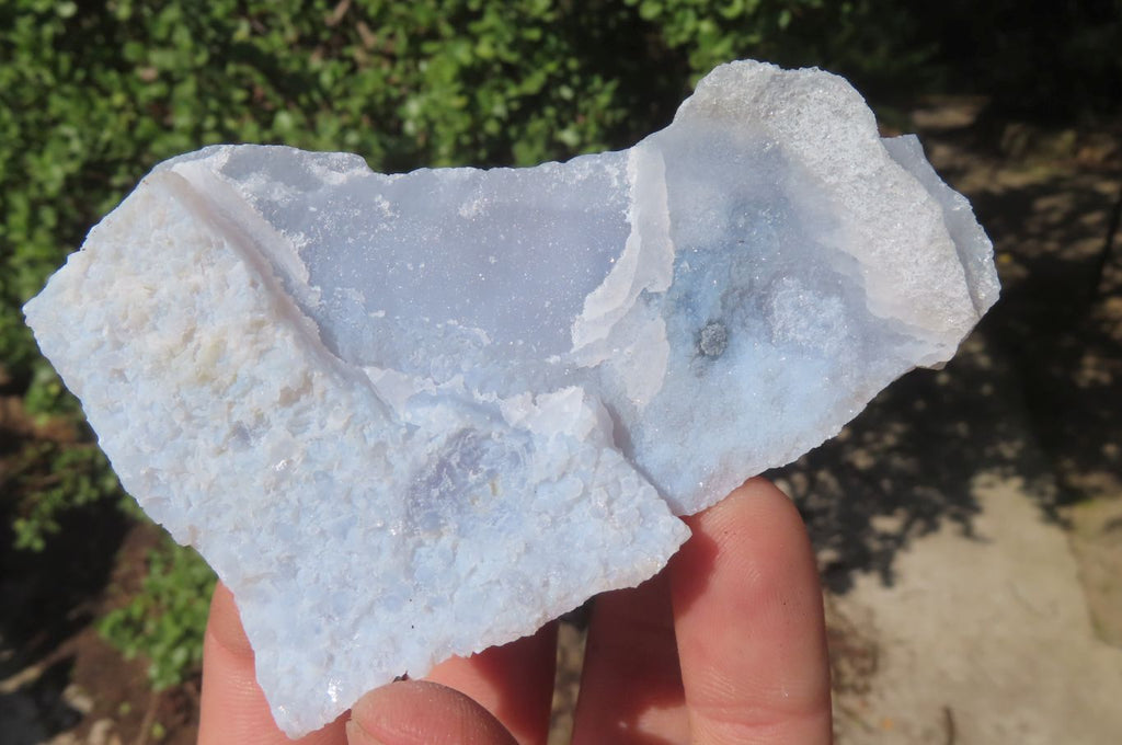 Natural Etched Blue Chalcedony Specimens x 12 From Nsanje, Malawi - Toprock Gemstones and Minerals 