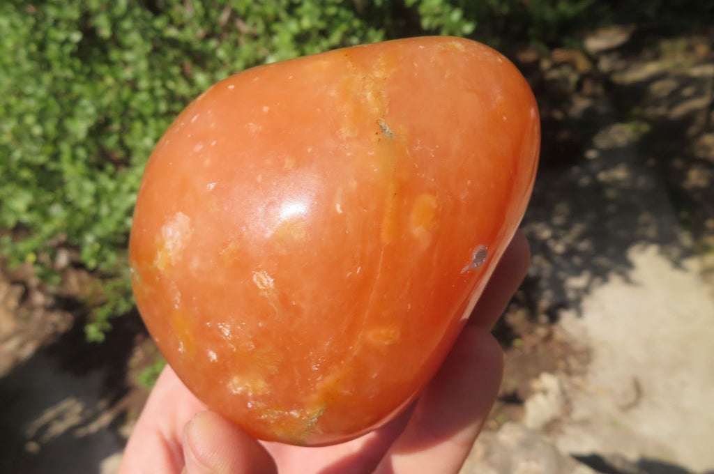 Polished Orange Twist Calcite Standing Free Forms x 2 From Madagascar - Toprock Gemstones and Minerals 