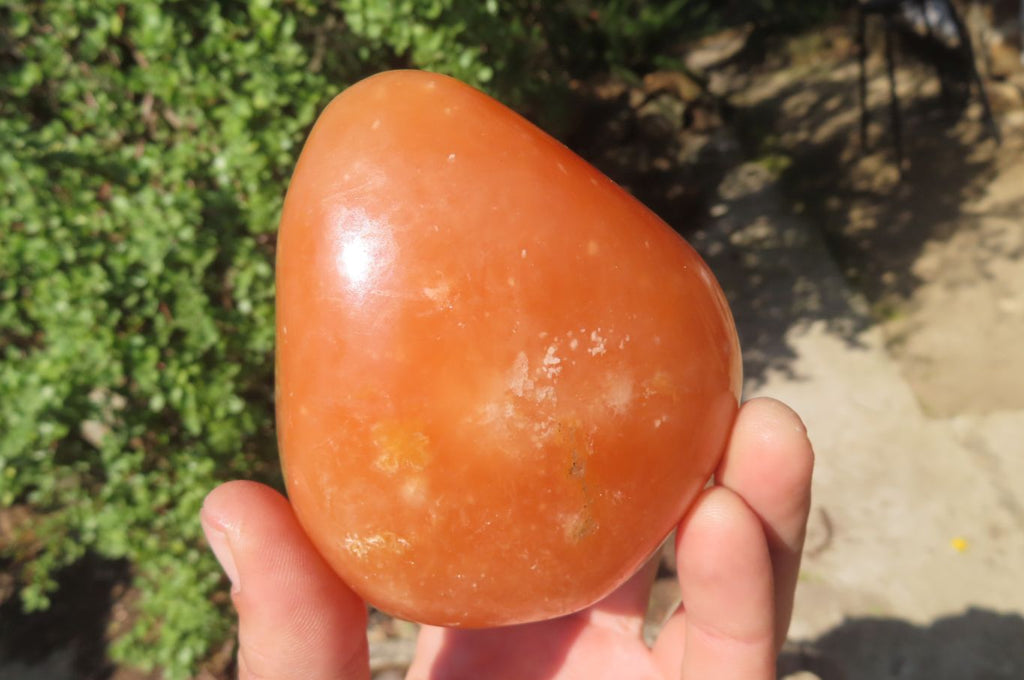 Polished Orange Twist Calcite Standing Free Forms x 2 From Madagascar - Toprock Gemstones and Minerals 