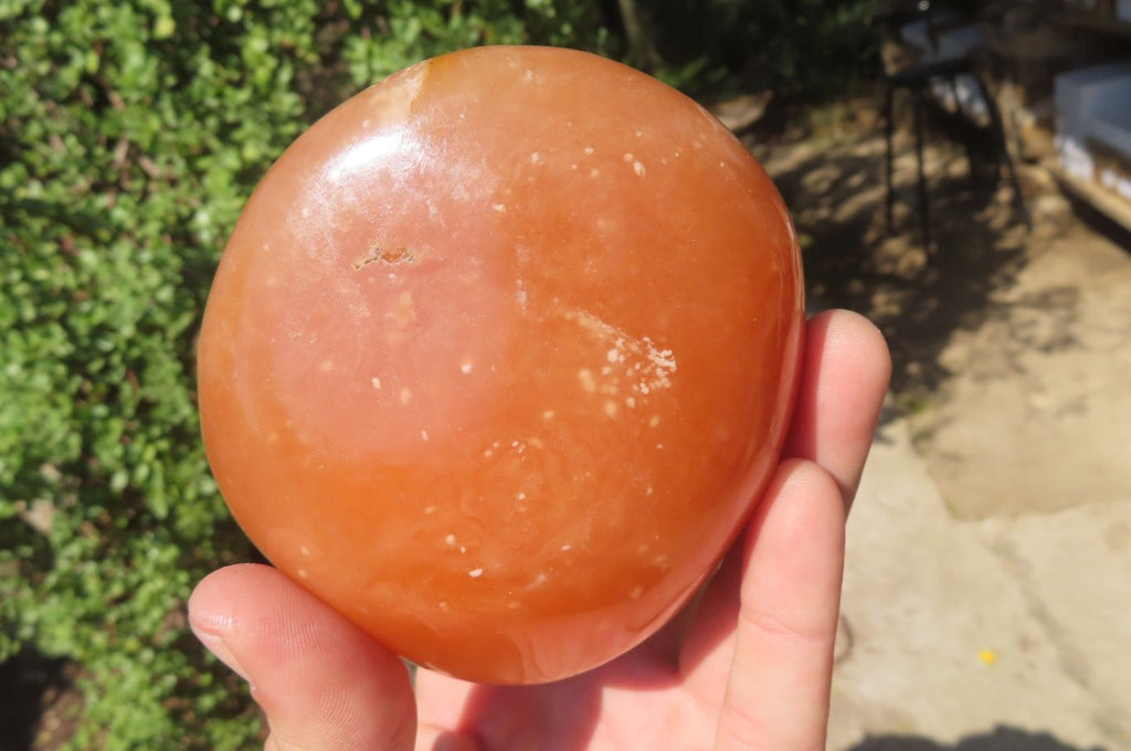 Polished Orange Twist Calcite Standing Free Forms x 2 From Madagascar - Toprock Gemstones and Minerals 