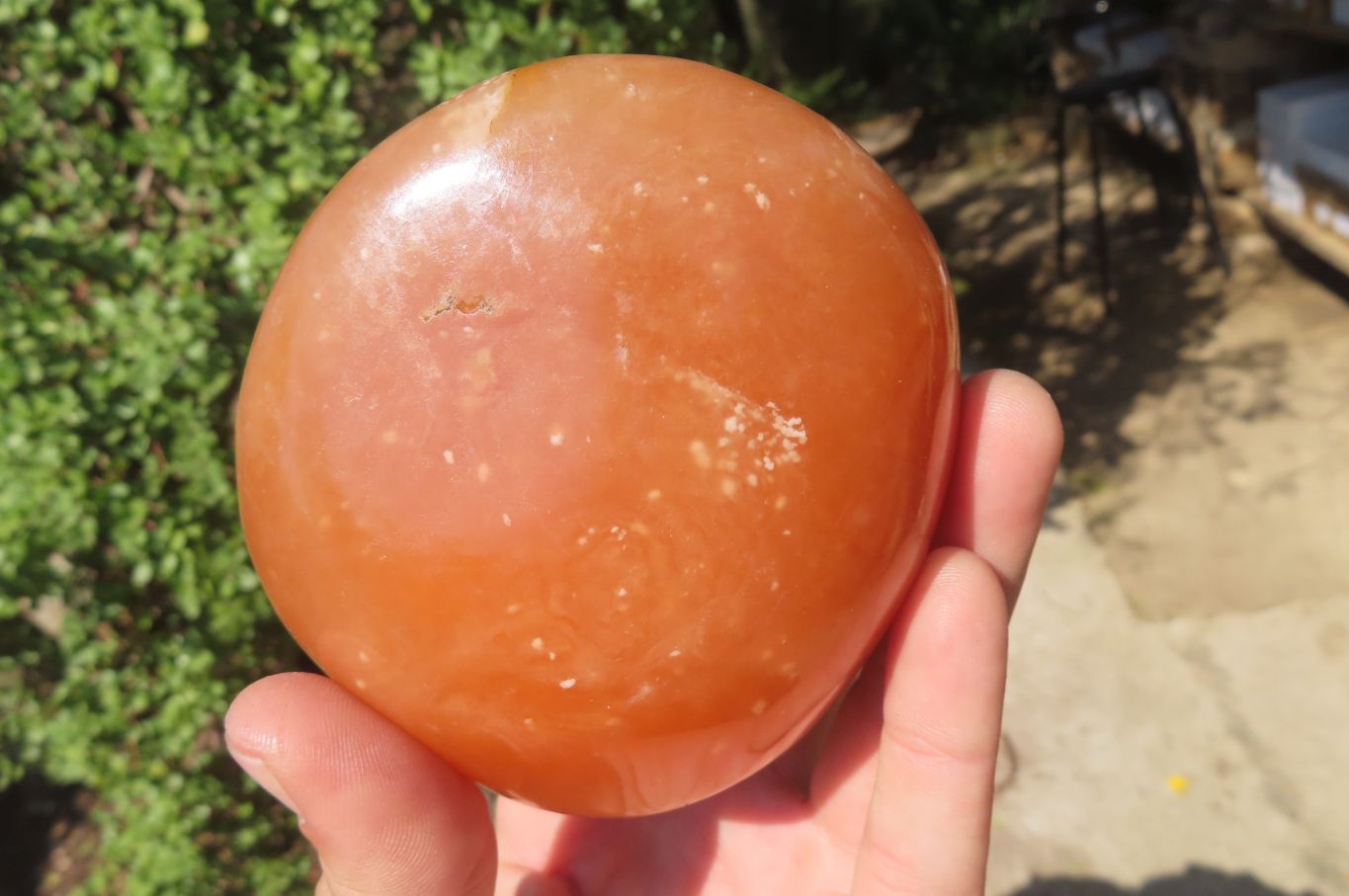 Polished Orange Twist Calcite Standing Free Forms x 2 From Madagascar - Toprock Gemstones and Minerals 