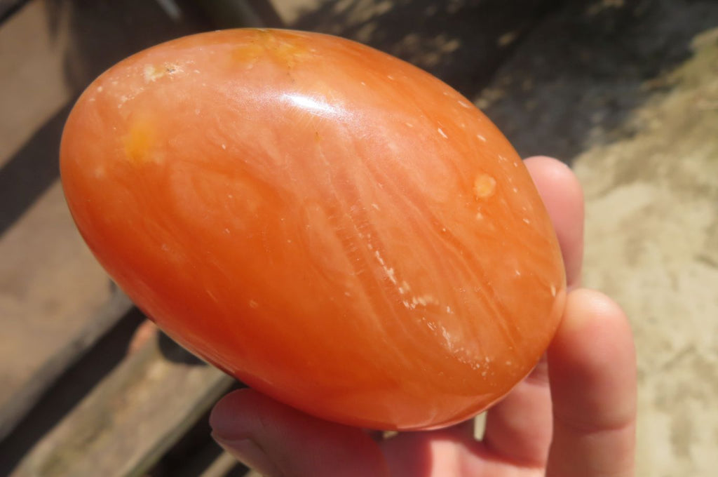 Polished Orange Twist Calcite Standing Free Forms x 2 From Madagascar - Toprock Gemstones and Minerals 