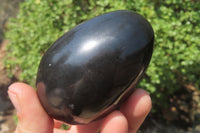 Polished Black Basalt Gemstone Eggs x 6 From Madagascar - Toprock Gemstones and Minerals 