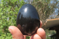 Polished Black Basalt Gemstone Eggs x 6 From Madagascar - Toprock Gemstones and Minerals 