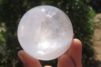 Polished Clear & Smokey Quartz Crystal Balls x 3 From Madagascar - Toprock Gemstones and Minerals 