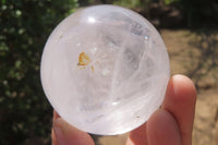 Polished Clear & Smokey Quartz Crystal Balls x 3 From Madagascar - Toprock Gemstones and Minerals 