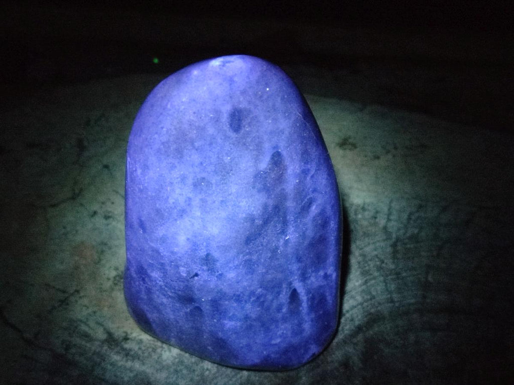Polished Large Blue Spinel Spotted Quartz Standing Display Piece x 1 From Madagascar