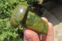 Polished Verdite Mushroom Carvings x 6 From Zimbabwe - Toprock Gemstones and Minerals 