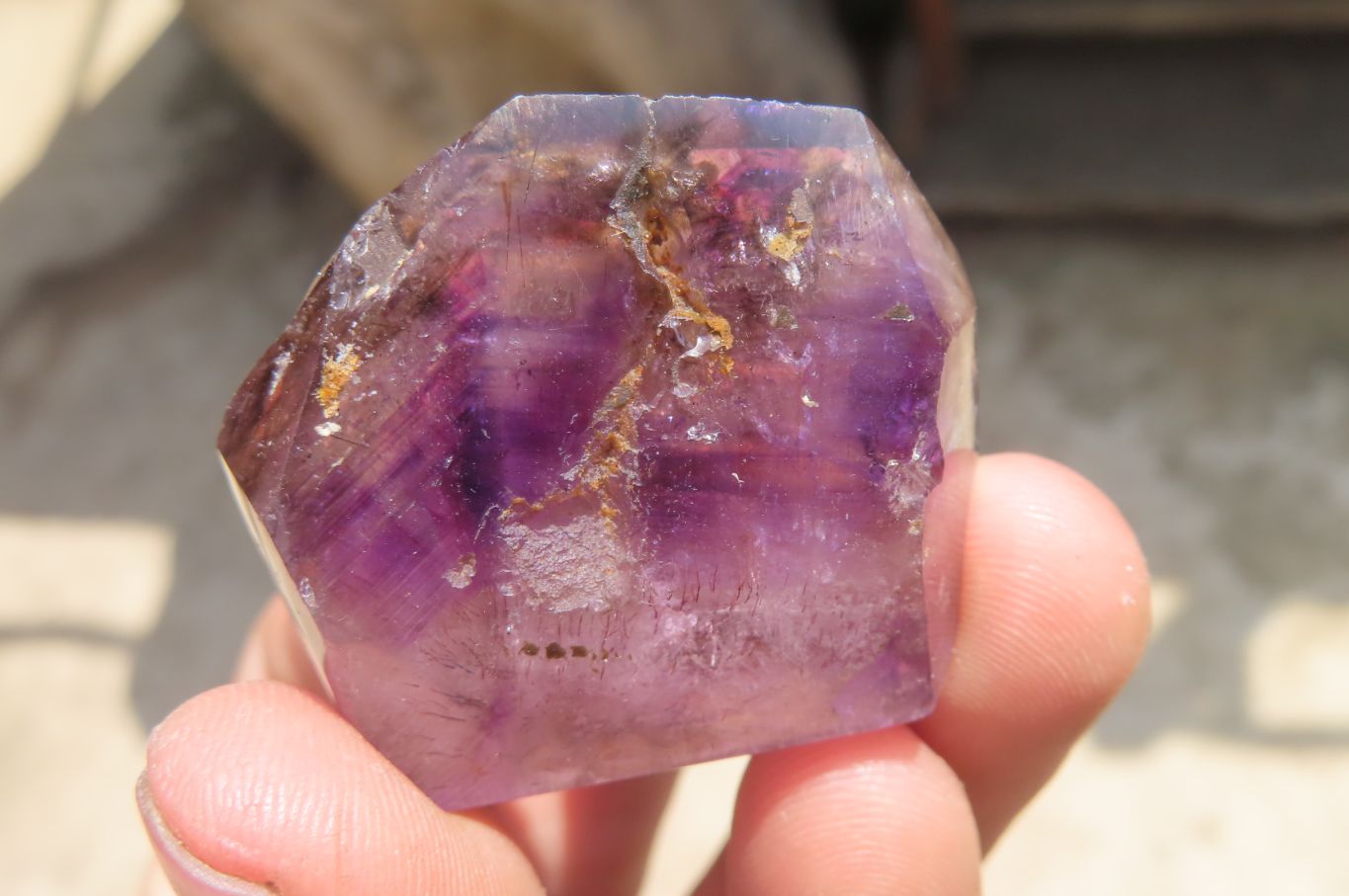 Polished Amethyst Window Quartz Crystals x 20 From Madagascar - Toprock Gemstones and Minerals 