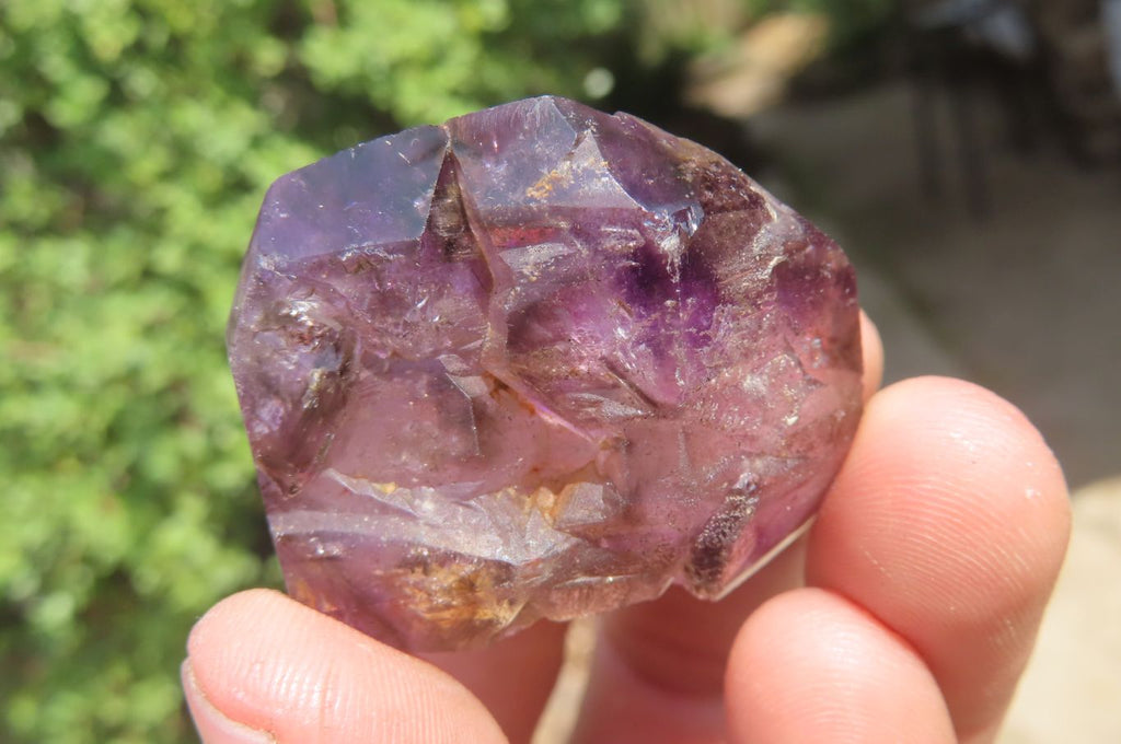 Polished Amethyst Window Quartz Crystals x 20 From Madagascar - Toprock Gemstones and Minerals 