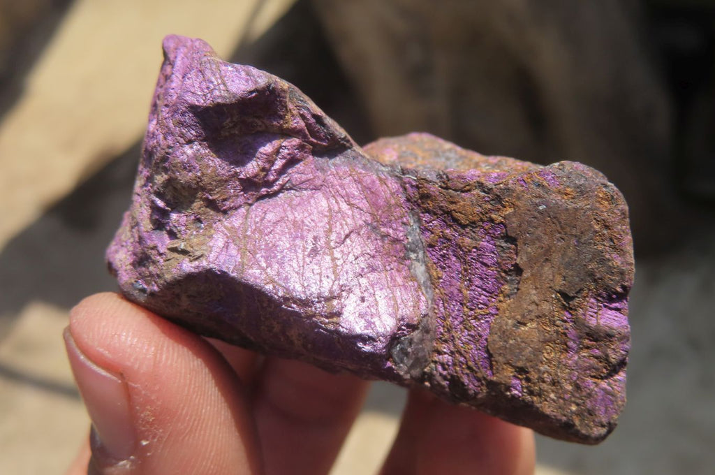 Natural Metallic Purpurite Cobbed Specimens x 12 From Erongo, Namibia - Toprock Gemstones and Minerals 