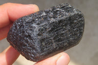 Natural Alluvial Schorl Black Tourmaline Crystals x 12 From Zimbabwe - Toprock Gemstones and Minerals 