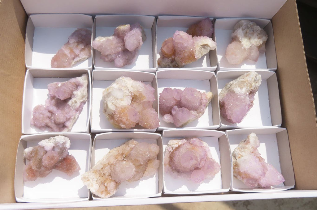 Natural Ametrine Spirit Quartz Clusters x 12 From Boekenhouthoek, South Africa - Toprock Gemstones and Minerals 