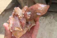 Natural Red Hematoid Quartz Crystals x 6 From Zimbabwe - Toprock Gemstones and Minerals 