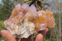 Natural Ametrine Spirit Quartz Clusters x 3 From Boekenhouthoek, South Africa