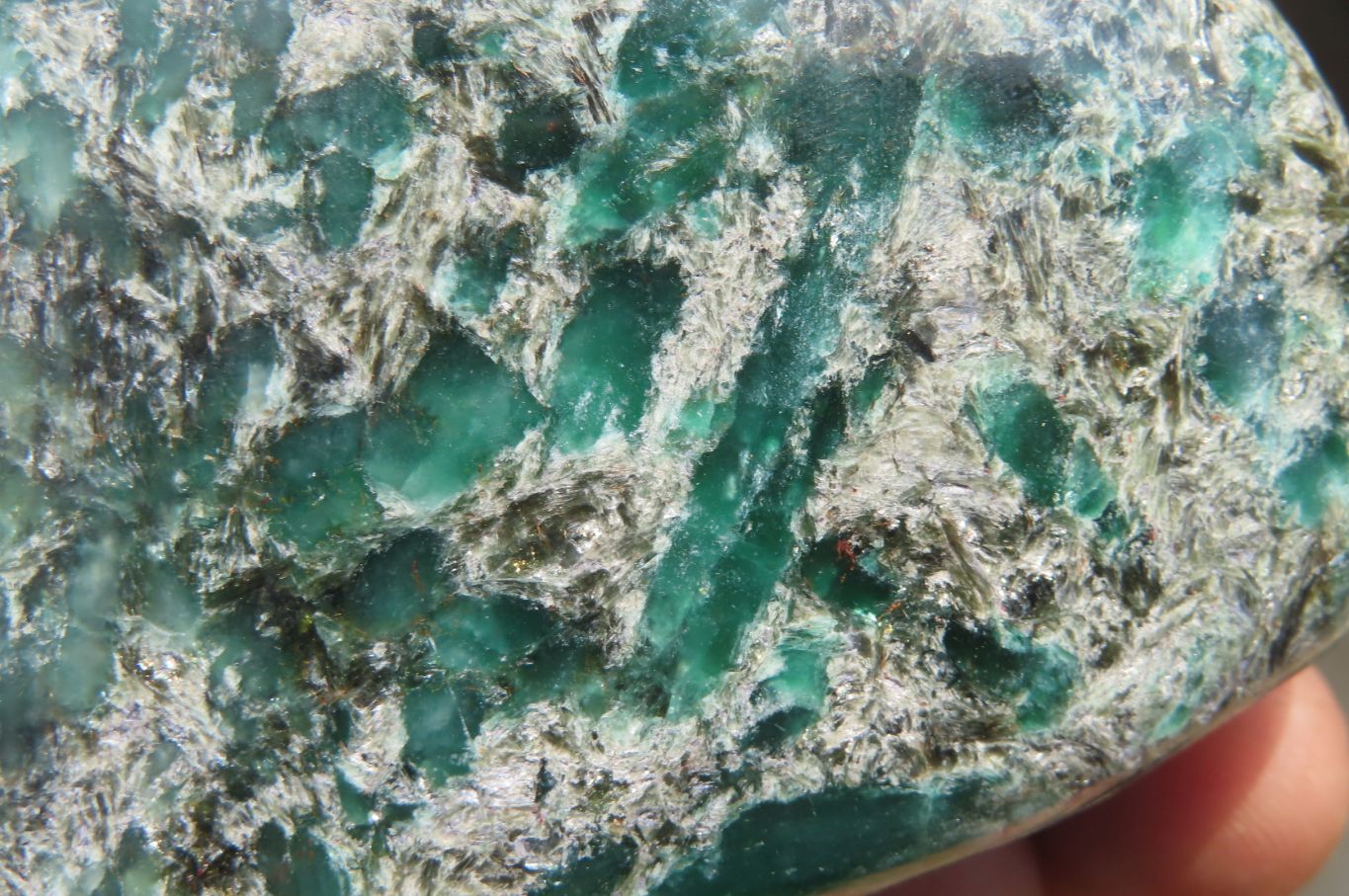 Polished Rare Emerald Mica In Matrix Standing Free Forms x 3 From Mutoko, Zimbabwe - Toprock Gemstones and Minerals 