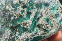 Polished Rare Emerald Mica In Matrix Standing Free Forms x 3 From Mutoko, Zimbabwe - Toprock Gemstones and Minerals 